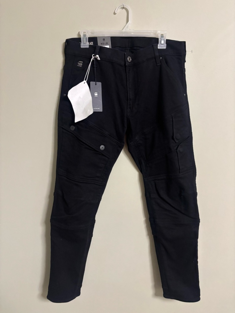 G-Star Raw Airblaze 3D Skinny Fit Jeans Mens 33x30 Black Stretch Denim Pants New